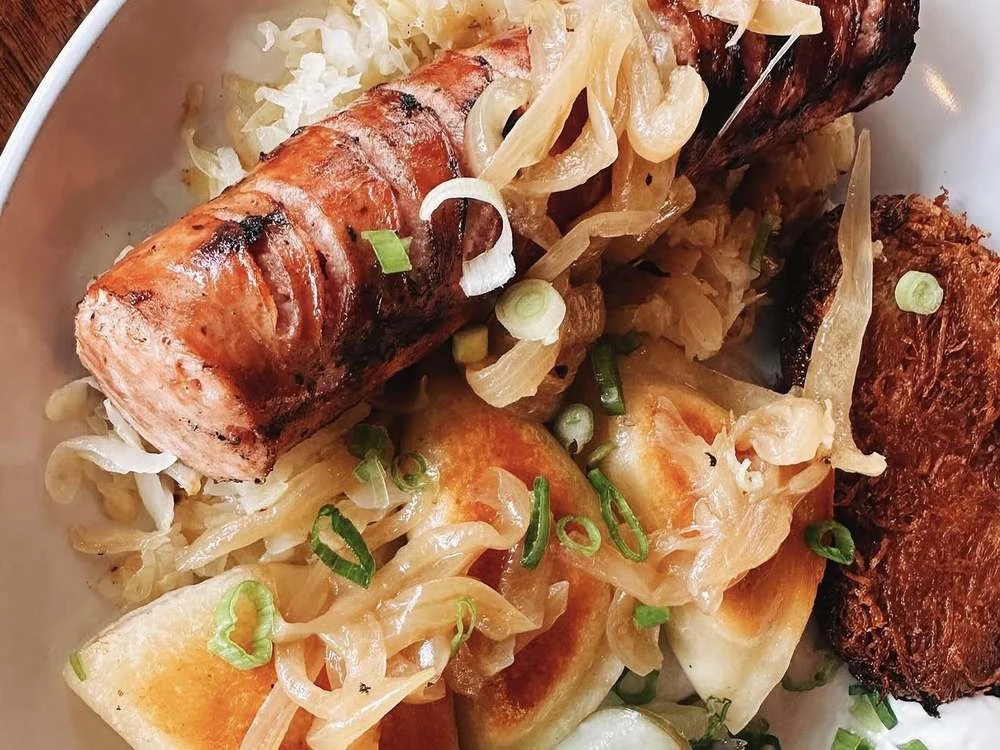 House-made kielbasa from Wurst Behavior